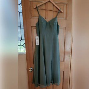 Azazie Clarissa Eucalyptus Green Bridesmaid Dress